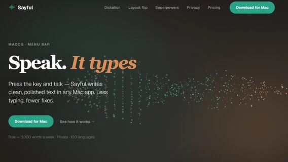 Український розробник створив застосунок Sayful для macOS: ШІ-диктовка та автоматичне виправлення розкладки